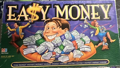 #ad Easy Money Board Game 1996 Milton Bradley See Pics For Completeness $7.99