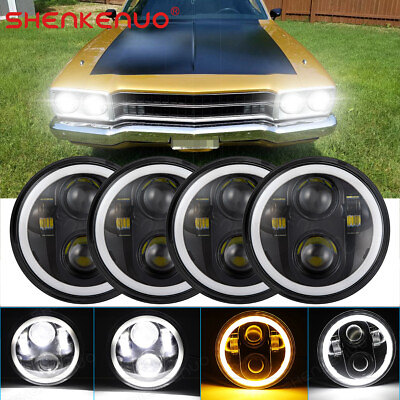 #ad 4pcs 5.75quot; LED Headlights HI LO DRL Turn Signal for Plymouth Satellite 1968 1974 $139.99