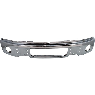 #ad Bumper For 2009 2014 Ford F 150 Front Chrome with Fog Light Holes 9L3Z17757B $265.41