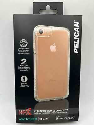 #ad Pelican Adventurer Series Case for iPhone 7 iPhone 8 se2020 se2022 Clear Yellow $9.95