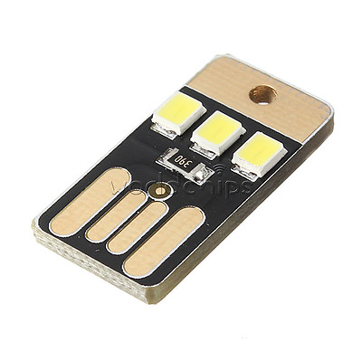 #ad 10Pcs Mini LED Night Light Card Lamp Bulb Led Keychain Portable USB Power Black $2.01