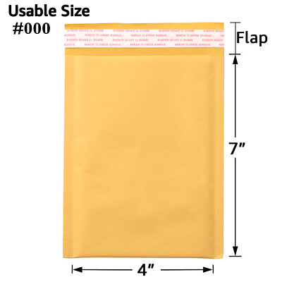#ad 50 100 200 500 Kraft Bubble Mailers Padded Envelope Shipping Bags Seal Any Size $4.99