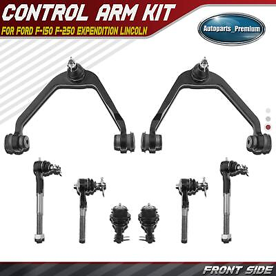 #ad 8pcs Front Control Arm w Ball Joints Tie Rod Ends for Ford F 150 F 250 Lincoln $107.99
