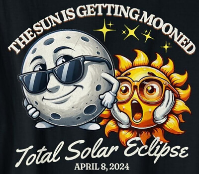 #ad Funny Solar Eclipse April 2024 Sun is Getting Mooned. Gift Unisex T Shirt $14.99