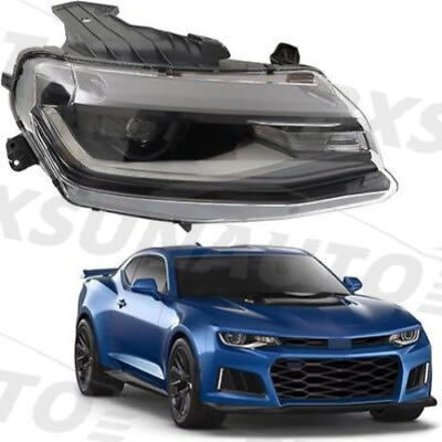#ad Fit For 2016 2022 Chevy Camaro Black HID DRL Headlight Assembly Right $216.80