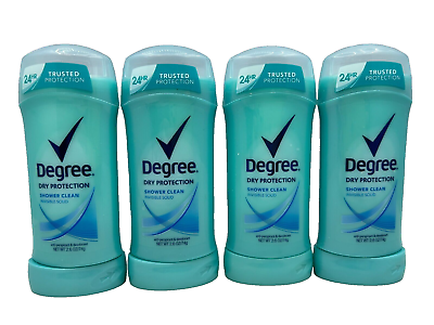 #ad 4 PACK Degree Antiperspirant Deodorant Women Shower Clean 2.6 oz Ea Exp. 04 2023 $16.89