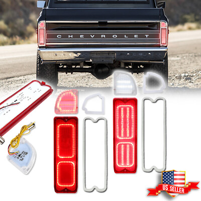 #ad Set Red LED Tailight amp; Tail Backup Lights For 1967 1972 Chevy GMC Pickup Truck $94.99
