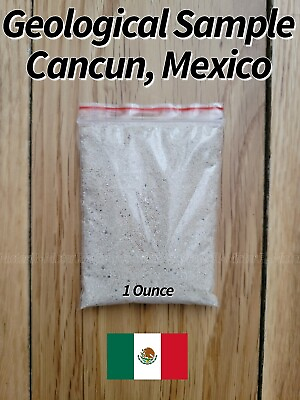 #ad Natural Beach Sand • Cancun Mexico • 1 Ounce • World Geological Sample • 🇲🇽 $10.00