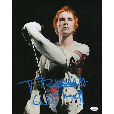 #ad Johnny Rotten Autograph 11x14 Photo Sex Pistols Signed JSA COA Witness 3 $379.99