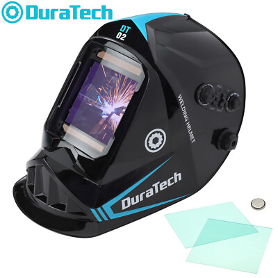 #ad DURATECH Welding Helmet Large View True Color Auto Darkening Welder Helmet Solar $58.99