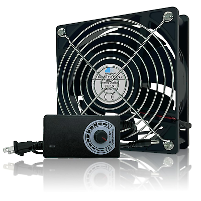#ad Computer Fan With AC Plug 120Mm Fan 120V 110V 220V Variable Speed Controller New $14.25