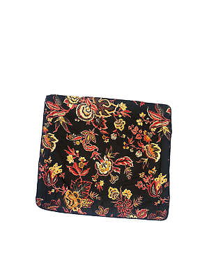 #ad Rose Tree Designer Shams Bedding Pair Pillowcases Red Black Floral Stripe Print $28.00