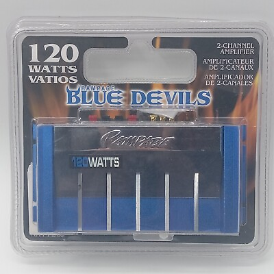 #ad Rampage Car Amplifier Blue Devils 120 Watts 2 Channel AXT120 BRAND NEW $59.94