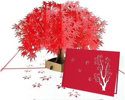 #ad Mothers Day 3D Pop Up Greeting Cards Red Tree Card for Mom Wife 8.2quot; x 12 $10.99