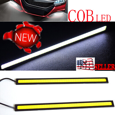 2pcs COB LED White Car DRL Daytime Running lights Fog Driving lamps 17cm $8.18