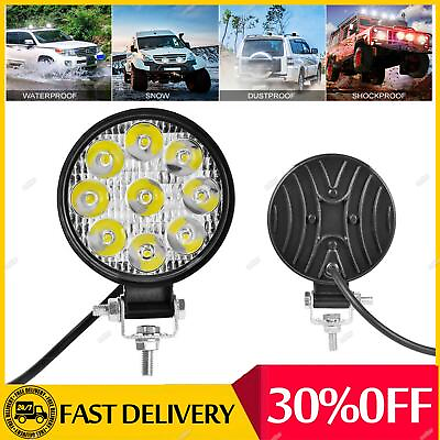 #ad Round LED Work Light Pods SPOT Lights For Truck Off Road Tractor 12V 24V $6.99
