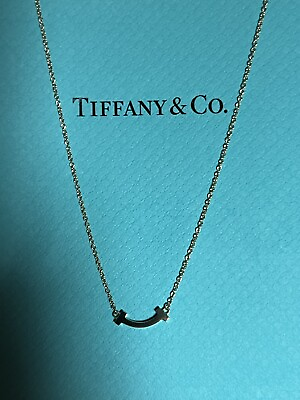 #ad Tiffany amp; Co. Gold T Smile Necklace $495.00