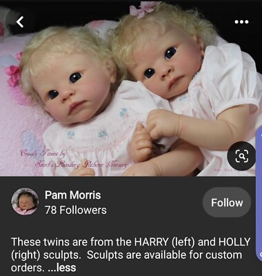 #ad Reborn Twin Babies Harry amp; Holly Artist: Pam Morris $365.00