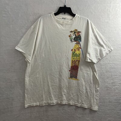 #ad Vtg 2001 Caribbean Soul Shirt Mens XL White Graphic Crew Jimmie Buffett $10.00