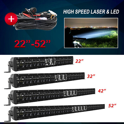 22quot; 32quot; 42quot; 52quot; LED Laser Light Bar Flood Spot Beam Work Driving Offroad 4WD SUV $366.65