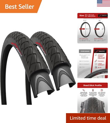 #ad Pair of 26 Inch Foldable Slick Bike Tires 30 TPI Mountain Bike Road Bike $99.99