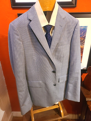#ad Brooks Brothers quot;Red Fleecequot; Sport Coat Blue Check New W O Tags Men#x27;s 42 Long $56.24