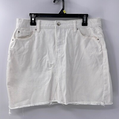 #ad DENIM Co white denim mini skirt size US 12 $4.40