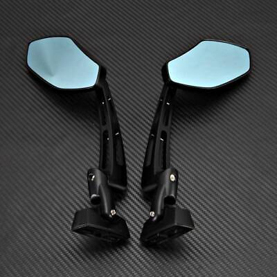 #ad 2Pcs Universal Rearview Mirrors 6mm Thread Sports Bikes Motorcycle $44.98