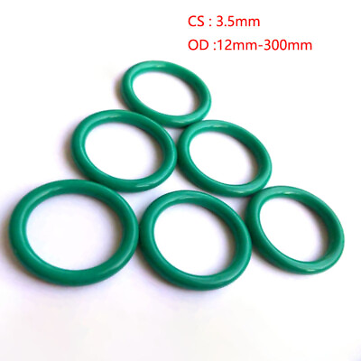 #ad Green FKM Fluorine Rubber O Ring Gasket High Temperature CS 3.5mm OD 12mm 300mm $6.79