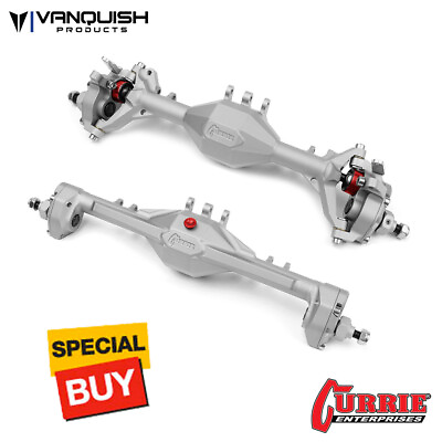 #ad Vanquish Products Currie Portal F9 Front Rear Axle Clear Anodized : SCX10 II $499.95