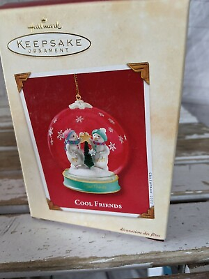 #ad Hallmark Cool Friends 2002 snowman handcrafted ornament Xmas holiday tree new $7.87