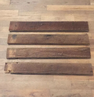 #ad Antique Heart Pine Tongue amp; Groove Flooring Barn Wood Lumber Floor Patch 4pcs $40.05