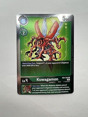 #ad Kuwagamon Rare EX1 037 R Digimon TCG Card Green X3 $1.69