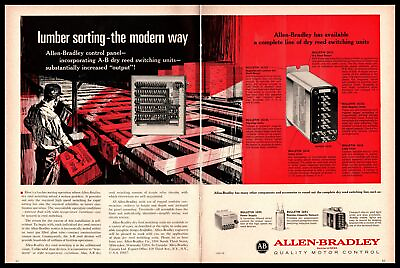 #ad 1966 Allen Bradley Line of A B Dry Reed Switching Units Vintage 2 Page Print Ad $9.95