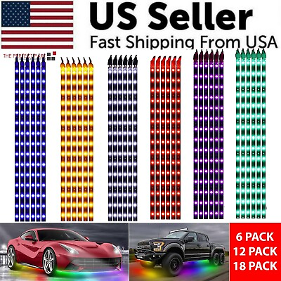 #ad Lot Waterproof 12#x27;#x27; 15 DC 12V Motor LED Strip Underbody Light For Car Motorcycle $16.89