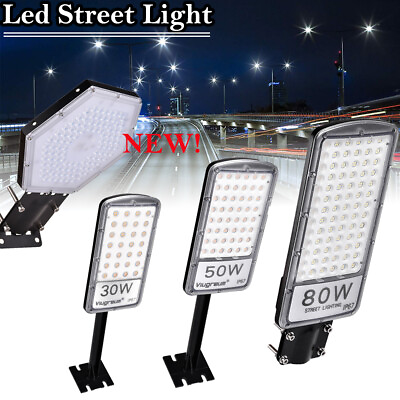 300W 100W 80W 50W LED Road Street Flood Light Parking Lot Spot Lamp Head Outdoor $23.99