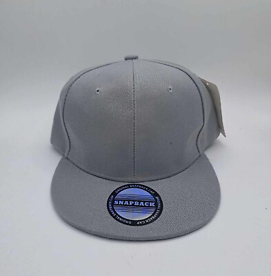#ad Men#x27;s Solid Gray Snapback Cap Hat $19.99