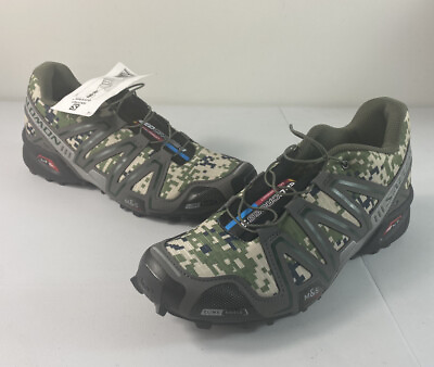 #ad New Salomon Sz 11.5 Speedcross 3 Digital Sand Trail Camo Shoes Clima Shield Camo $180.00