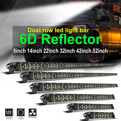 #ad #ad 22 32 42 52quot; Led Work Light Bar Spot Flood Beam For Driving 4x4 Offroad SUV ATV $117.59