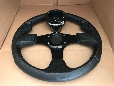 Steering Wheel Flat 13.5quot; Black Pro Armor Hub RZR 800 900 1000 CanAm X3 $109.95