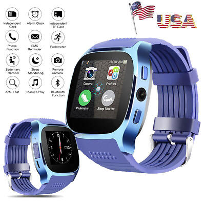 #ad Bluetooth Smart Watch Camera Unlocked Sport Exercise Fitness Tracker for Android $24.43