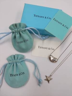 #ad TIFFANY Co Tiffany Elsa Peretti Bean 9mm Starfish Pendant Necklace Silver silv $194.35