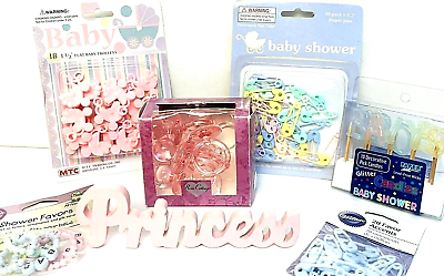 #ad 7 PACKAGES of BABY GIRL SHOWER FAVORS quot;FACTORY SEALED PACKAGESquot; $21.95