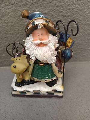 #ad Santa Claus And Reindeer Christmas Decor Figurine $11.00
