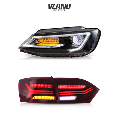 #ad VLAND LED Headlights LED Tail Light For VOLKSWAGEN VW Jetta 2011 2014 Assembly $596.99