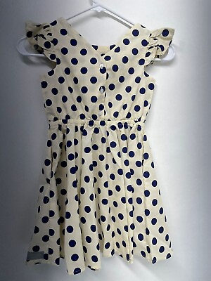 #ad Eleanor Rose Girls 6 7 Bessie Dress French Blue Dot Splendid Sunrise Fit Flare $12.95