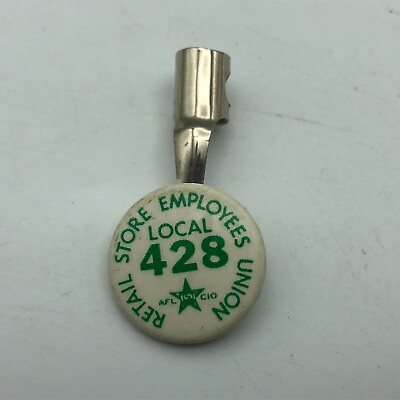 #ad Vtg Retail Store Employees Union Local 428 Pencil Topper Clip Heinrich M5 $14.95