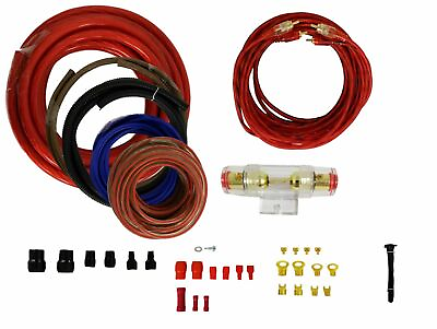 #ad 6 Gauge Amplfier Power Kit for Amp Install Wiring Complete RCA Cable Red 1000W $23.49