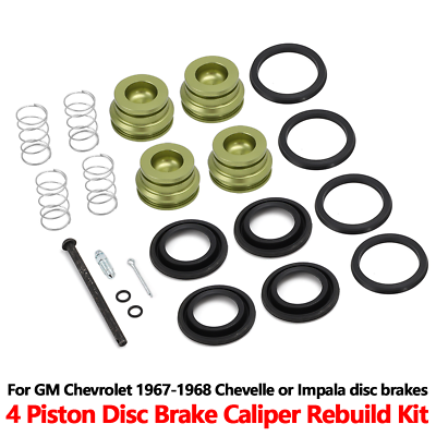 #ad 4 Piston Disc Brake Caliper Rebuild Kit 2 1 16quot; Caliper For GM 5456008 5455946 $79.99