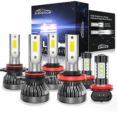 #ad For Acura ILX 2013 2021 Sedan 4 Door 6x LED Headlight High Low Fog Light Bulbs $35.99
